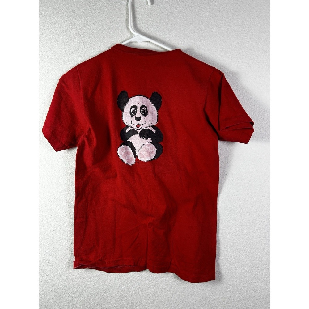 Vintage 80s single stitched panda bear baby‎ tee sz M